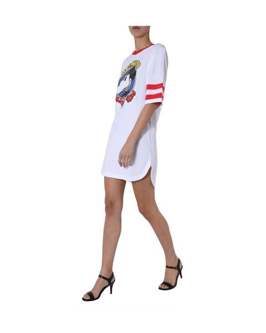 Moschino White Short-Sleeved Dress