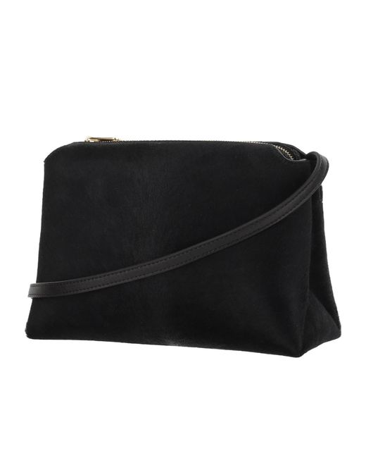 Khaite Black Leather Crossbody Bag