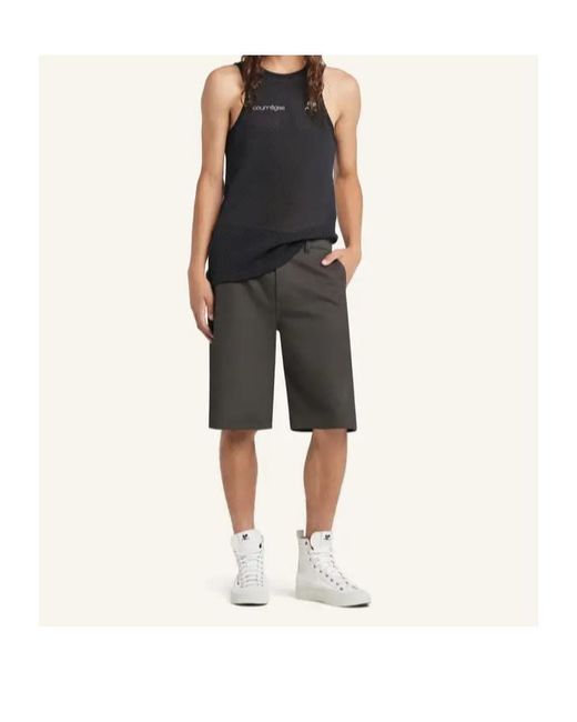 Courreges Black Logo Mesh Vest for men