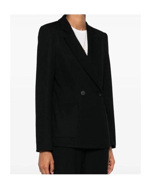 Harris Wharf London Black Double-Breasted Blazer