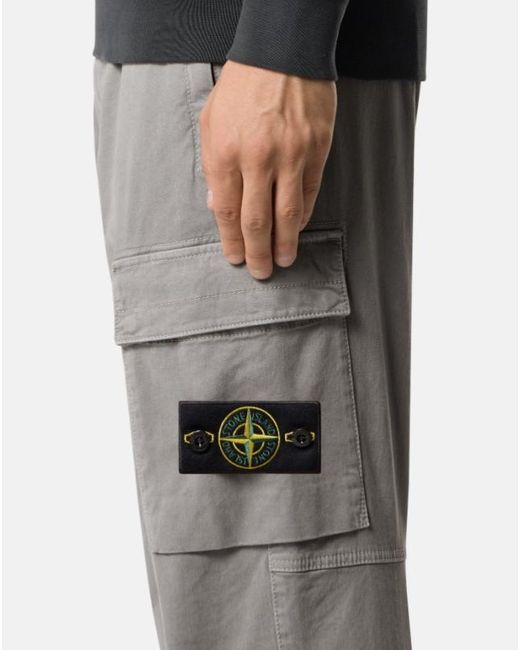 Stone Island Gray Regular-Tapered-Fit Jogger Trousers With Elastic Waist for men