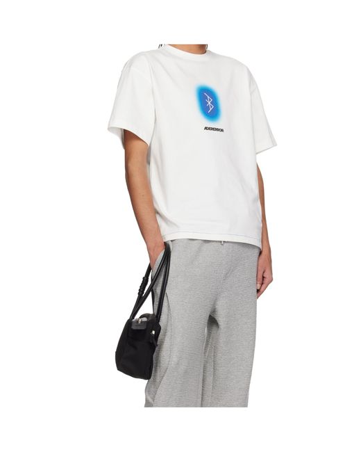 Adererror White Net Product. 51 T-Shirt for men