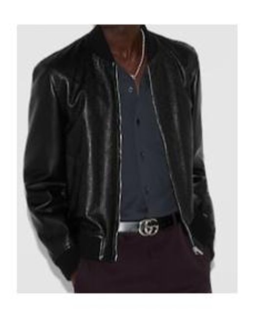 Gucci Black Monogrammed Zip-Up Jacket for men