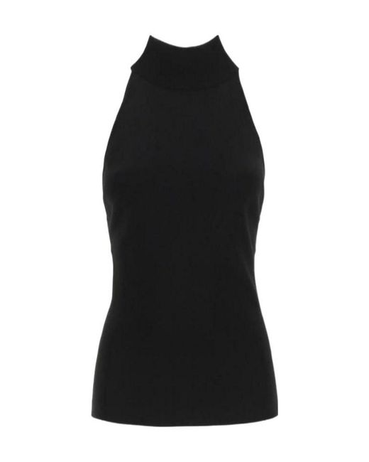 Givenchy Black Open Back Cut-Out Sleeveless Top