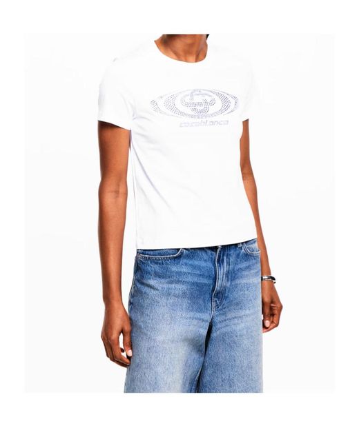 Casablanca White Logo T-Shirt