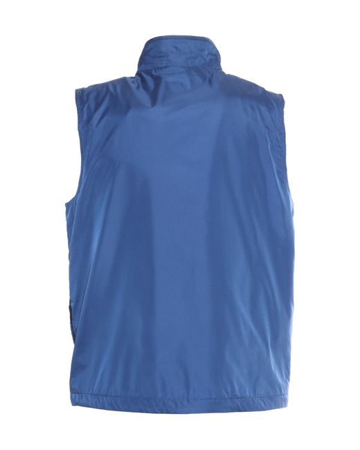 Aspesi Blue Vernes Quilted Gilet for men