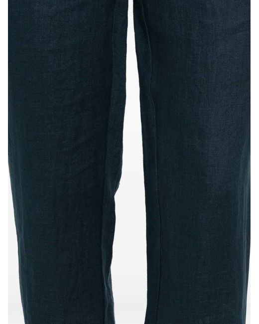 Kiton Blue Drawstring Flared Trousers for men