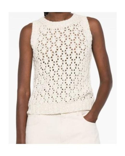 Fabiana Filippi Natural Sleeveless Vest