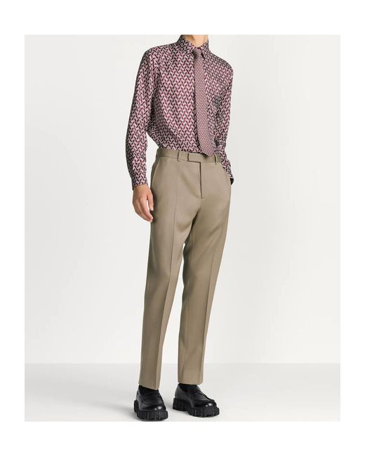 Dior Red Shirt With Entrelacé Motif for men