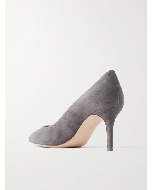 Gianvito Rossi White Gianvito 70 Suede High Heels