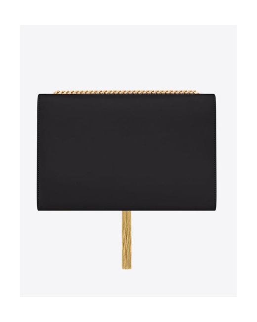 Saint Laurent Black Medium Monogram Kate Shoulder Bag
