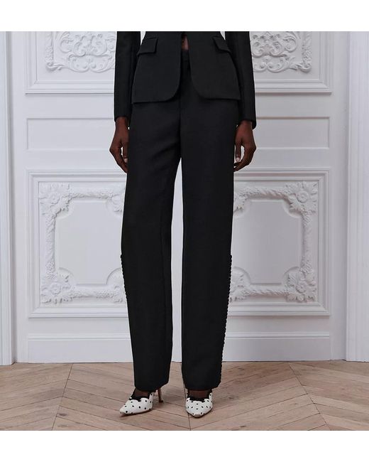Dior Black Fitted Flared Pants