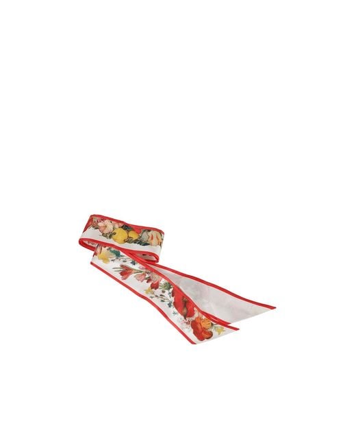 McQueen Pink Floral Print Scarf