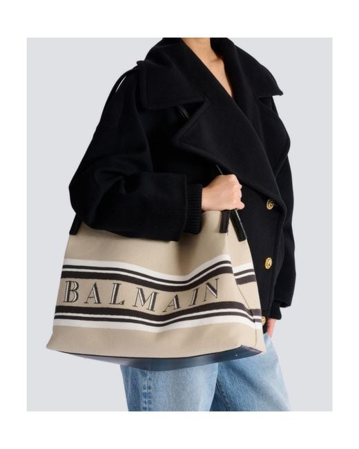 Balmain Metallic Release Logo Shoulder Bag