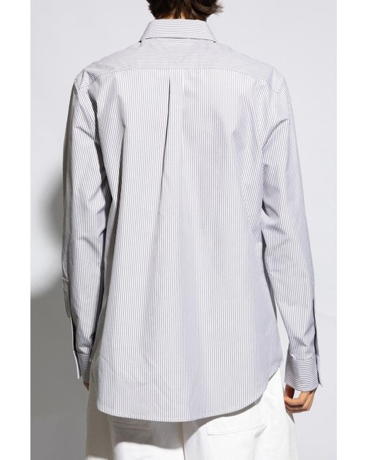 Bottega Veneta White Striped Shirt for men