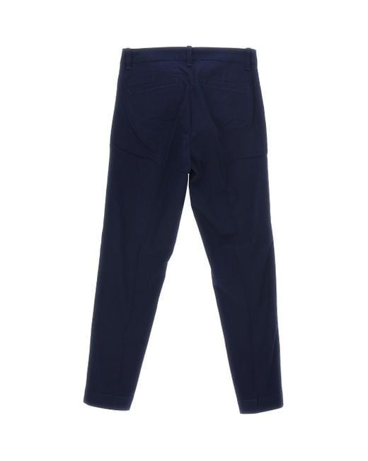 Polo Ralph Lauren Blue Cropped Slim Fit Twill Chino Trousers