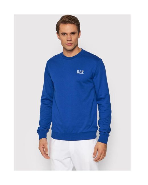 EA7 Blue Logo Details Hoodie for men