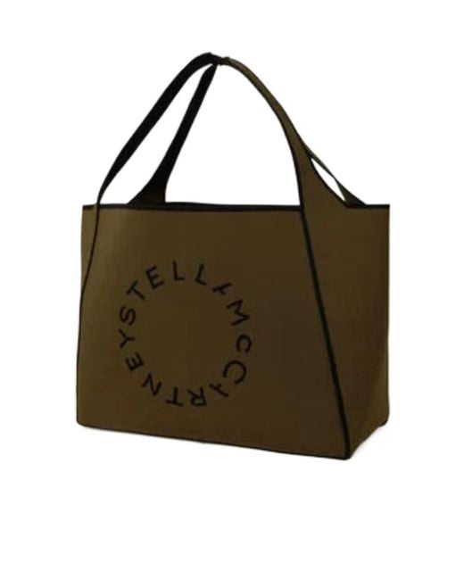 Stella McCartney Brown Logo Square Tote Bag