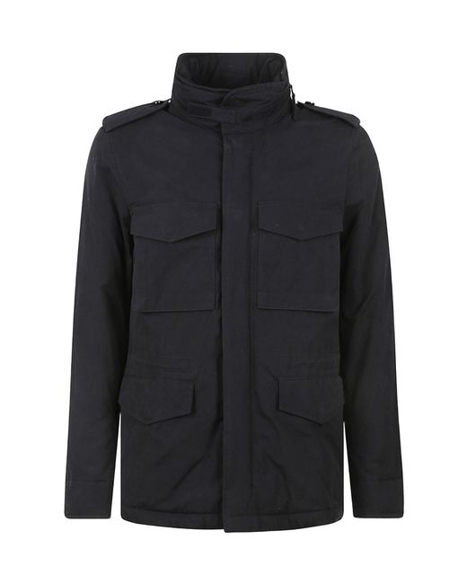 Aspesi Blue High Neck Padded Jacket for men