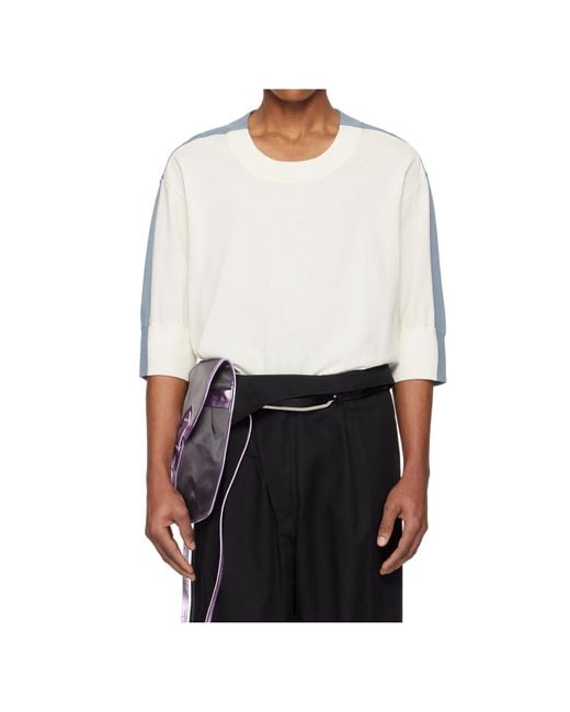 Kiko Kostadinov White Zafar Knitted Sweater for men