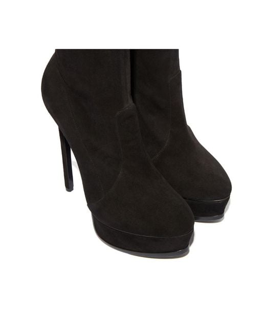 Casadei Black Flora Platform Over-The-Knee Boots