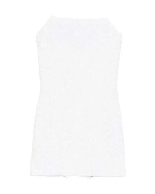 Oseree White Oséree Sequin Mini Dress