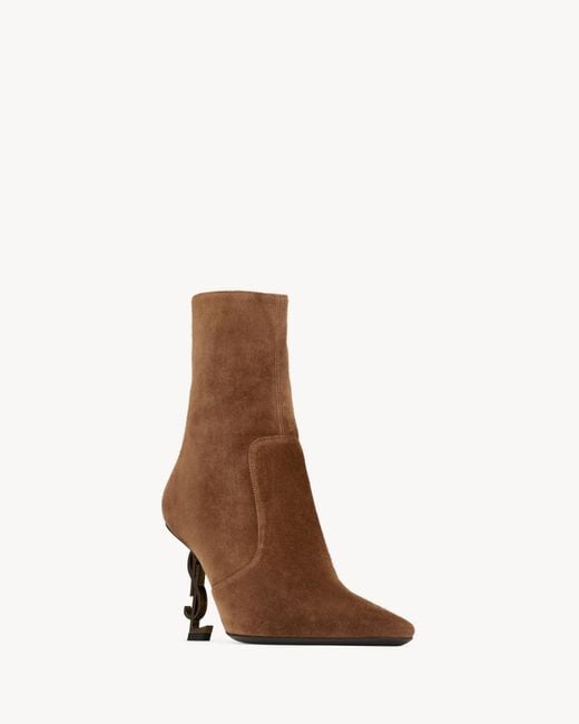 Saint Laurent Brown Opyum Booties