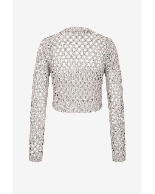 Brunello Cucinelli White Long-Sleeved Knitwear