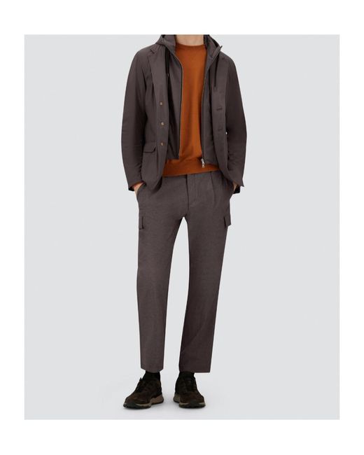 Herno Gray Resort Cargo Trousers for men