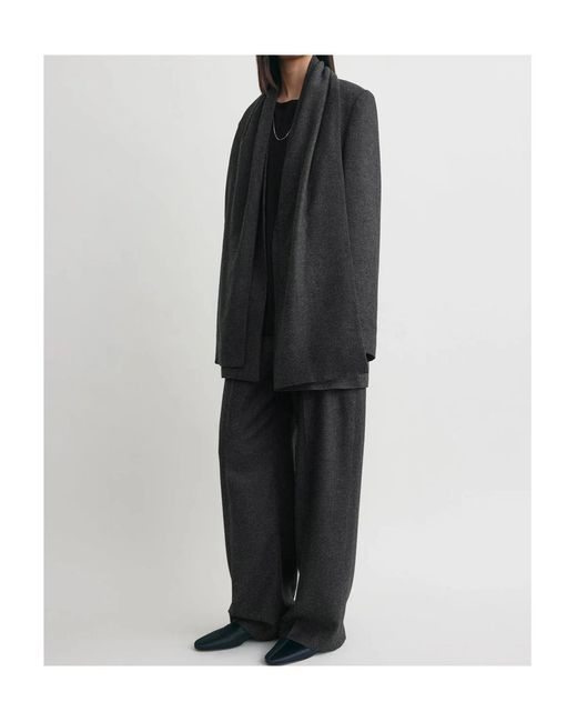 Totême  Black V-Neck Scarf Suit Jacket