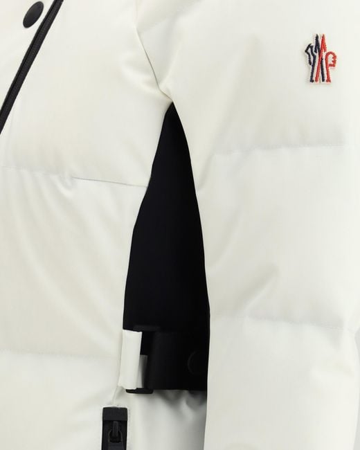 Moncler Natural Grenoble Guyane Zip-Up Down Jacket