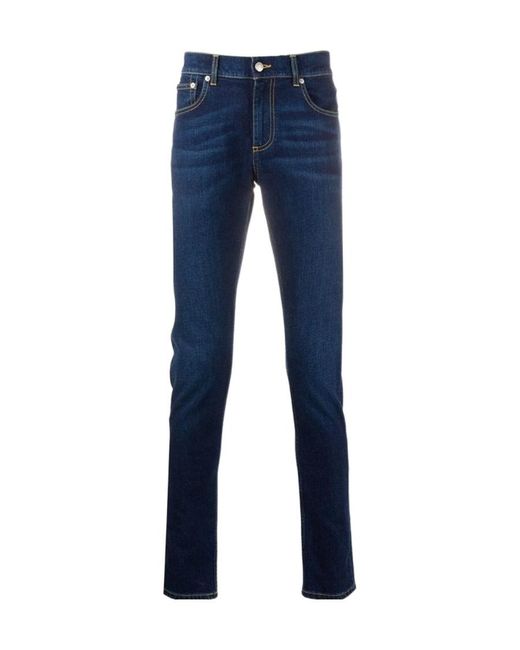 McQueen Blue Logo Jeans for men