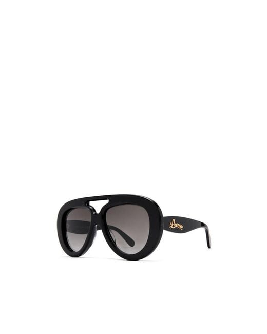 Loewe Black Aviator Frame Sunglasses