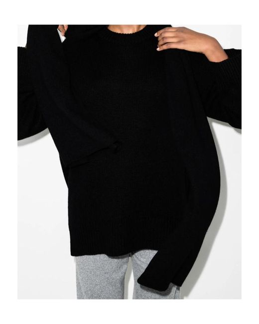 Lisa Yang Black Long-Sleeve Knit Sweater