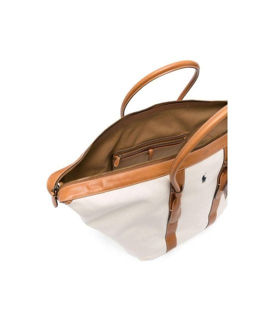 Polo Ralph Lauren White Polo Pony-Motif Luggage