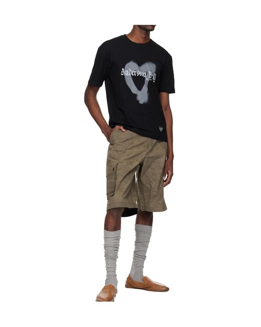 ANDERSSON BELL Green Carpenter Cargo Shorts for men