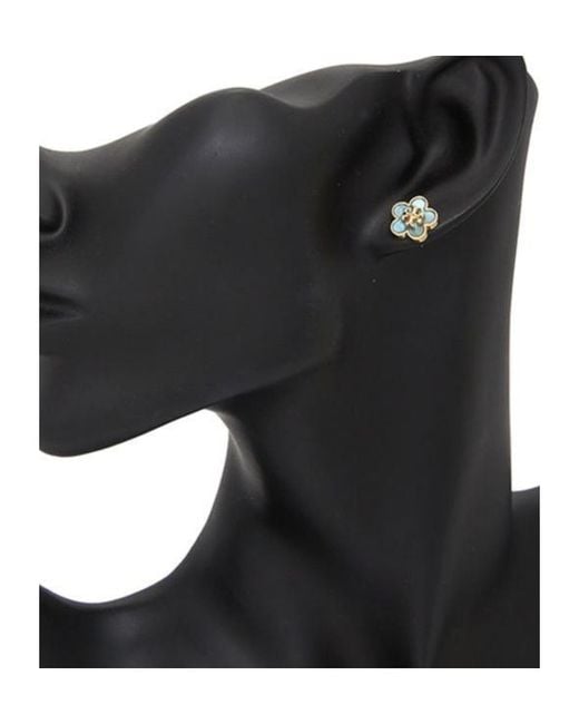 Tory Burch White Flower-Shaped Earrings