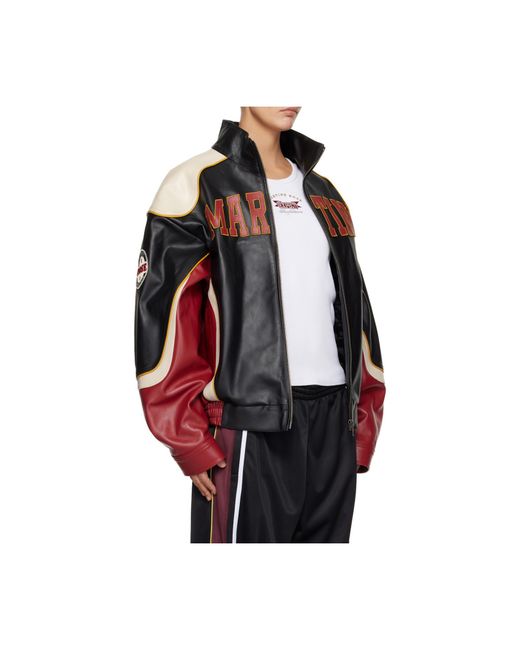 Martine Rose Blue Zip-Up High Neck Jacket for men