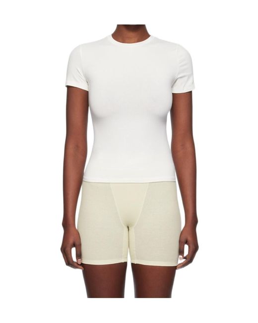 Skims White Short-Sleeved T-Shirt