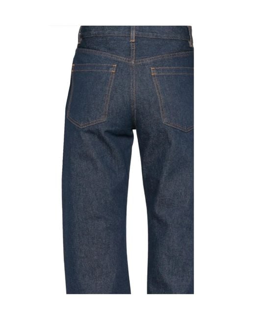 Carven Blue Key-Charm Straight-Leg Jeans