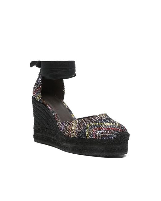 Missoni Black Sequin-Embellished Heeled Espadrilles