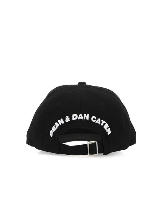 DSquared² Black Logo Embroidered Baseball Hat