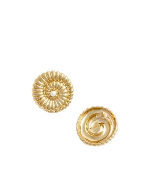 Self-Portrait Metallic Crystal-Embellished Spiral Earrings