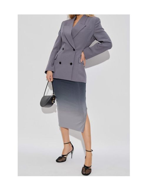 Alaïa Gray Side Zip Skirt