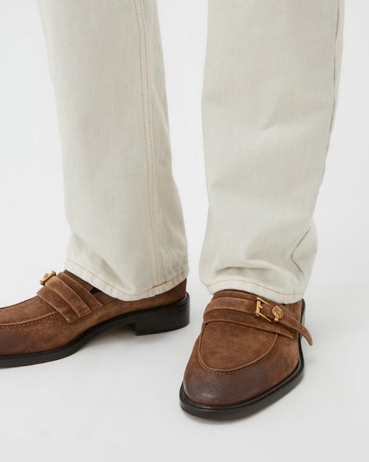 Versace Brown Primo Crosta Loafers for men
