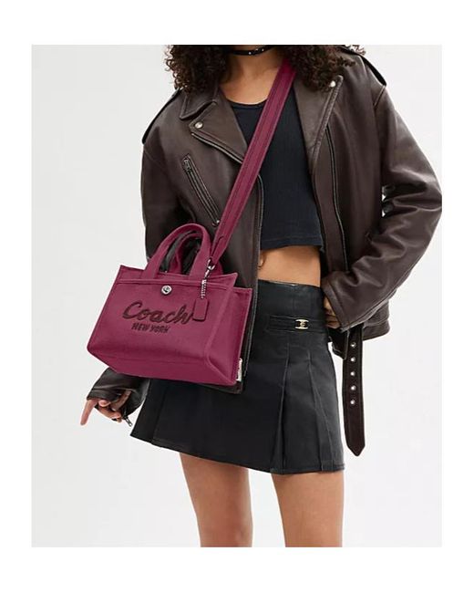 COACH Purple Cargo 26 Tote Bag