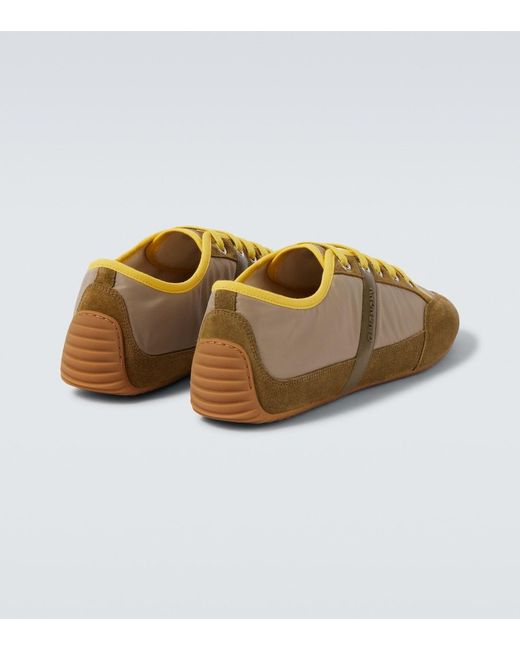 Givenchy Brown Slim Suede-Trimmed Sneakers for men