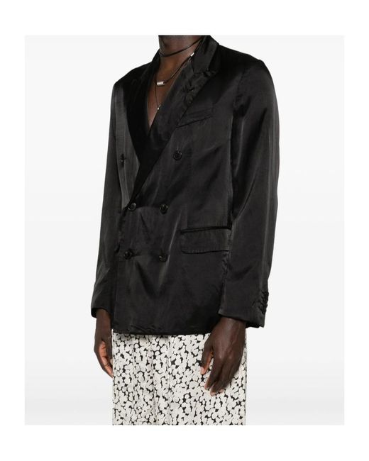 Dries Van Noten Black Long-Sleeved Suit Jacket for men