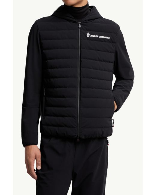 Moncler Black Grenoble Zip-Up Hooded Jacket for men