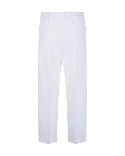 Liviana Conti White Danny Elasticated Trousers